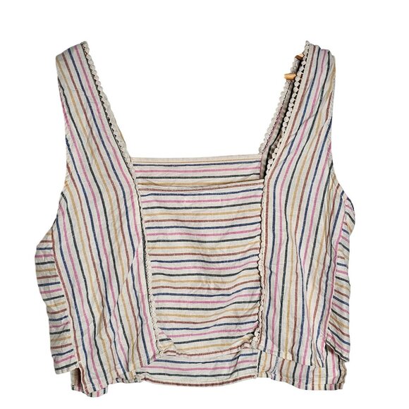 Marine Layer Stella Rainbow Stripe Tank Top & Crop Wide-Leg Pants Set XL - Picture 7 of 16